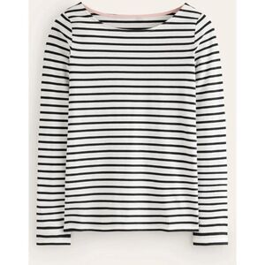 Boden Ella Womens shirt Top UK 22 US 20 22 White Navy Blue Striped T1659 NWT
